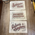 Antique Dry Goods Store Advertising Display Signs Calicos Gingham Dress Goods Lot