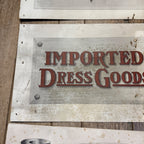 Antique Dry Goods Store Advertising Display Signs Calicos Gingham Dress Goods Lot