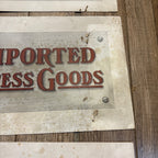 Antique Dry Goods Store Advertising Display Signs Calicos Gingham Dress Goods Lot