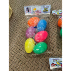 Vintage Easter Egg Lot (18) Jumbo Eggsville USA Peoria Plastics Sealed NOS 1990s