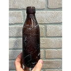 Antique Amber E.L. Husting Milwaukee Wisconsin Beer Bottle