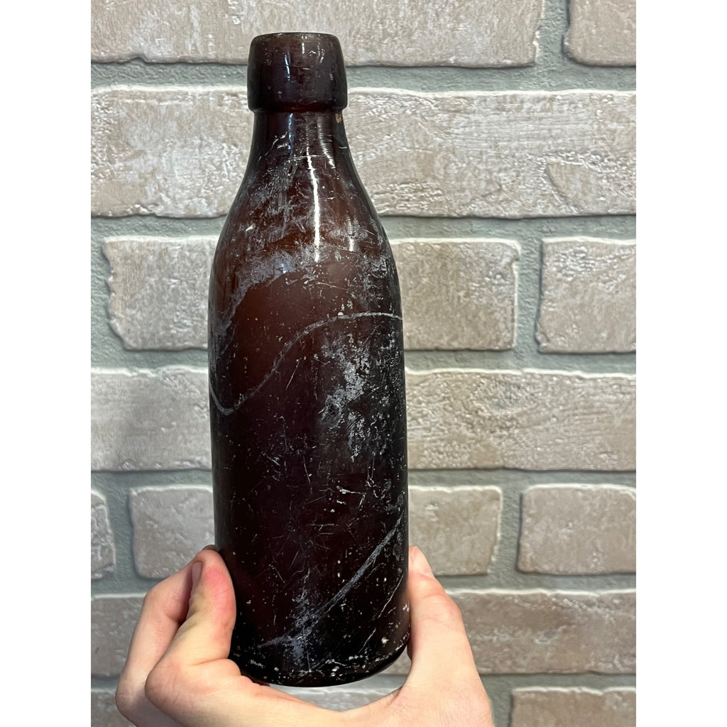 Antique Amber E.L. Husting Milwaukee Wisconsin Beer Bottle