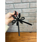 Vintage 1960s MCM Wrought Black Iron Brutalist Single Candle Holder Candlestick