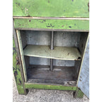 Antique c1900 Salesman Sample Miniature Ice Box Functional Model Green Paint