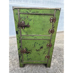 Antique c1900 Salesman Sample Miniature Ice Box Functional Model Green Paint