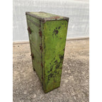 Antique c1900 Salesman Sample Miniature Ice Box Functional Model Green Paint