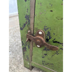 Antique c1900 Salesman Sample Miniature Ice Box Functional Model Green Paint