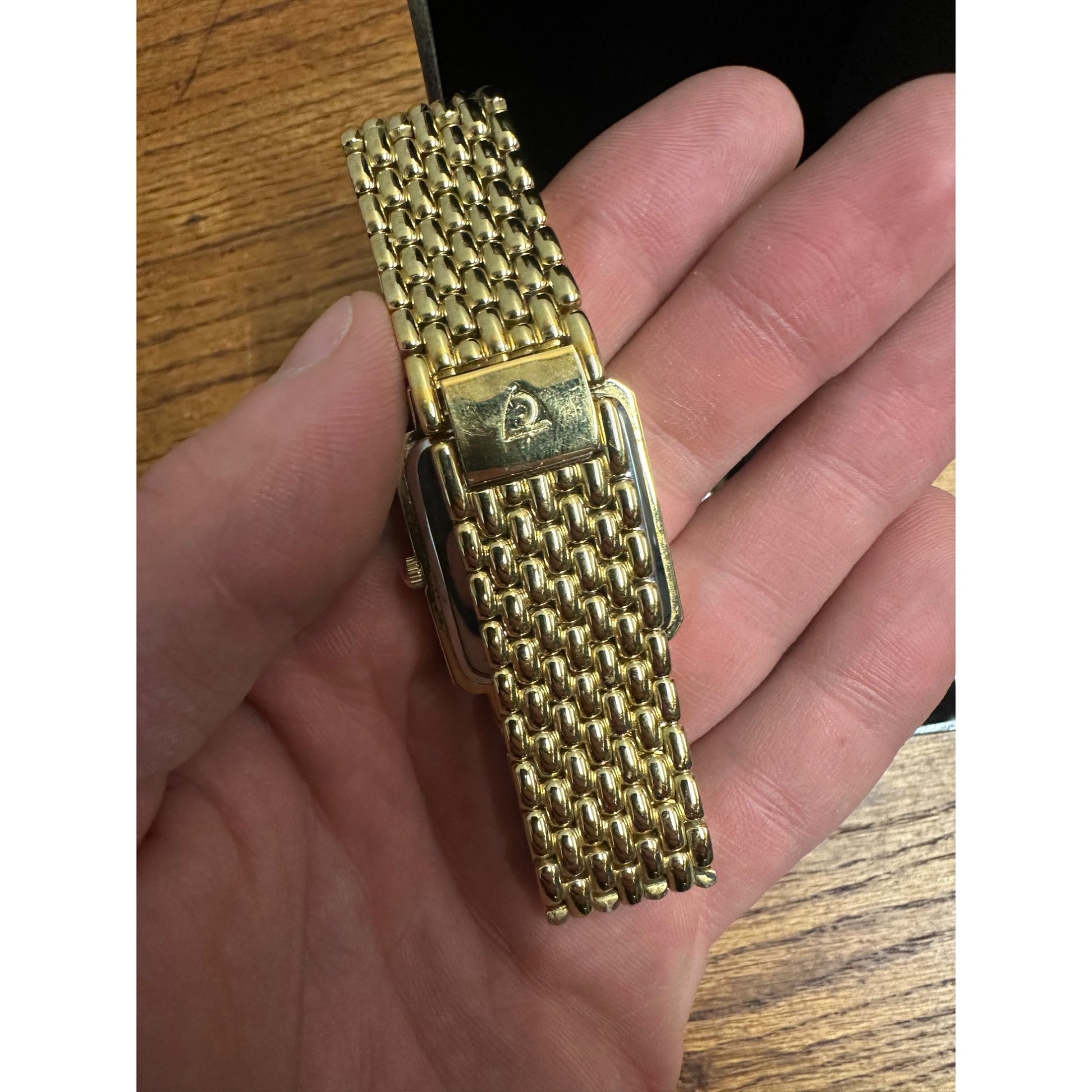 Vintage Croton Men's Wristwatch 23k Gold Plated Quartz Swiss