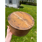 Antique Primitive 19th c. Large Wooden Grain Measure S. Farrar Royalston Mass MA