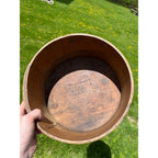 Antique Primitive 19th c. Large Wooden Grain Measure S. Farrar Royalston Mass MA