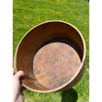 Antique Primitive 19th c. Large Wooden Grain Measure S. Farrar Royalston Mass MA