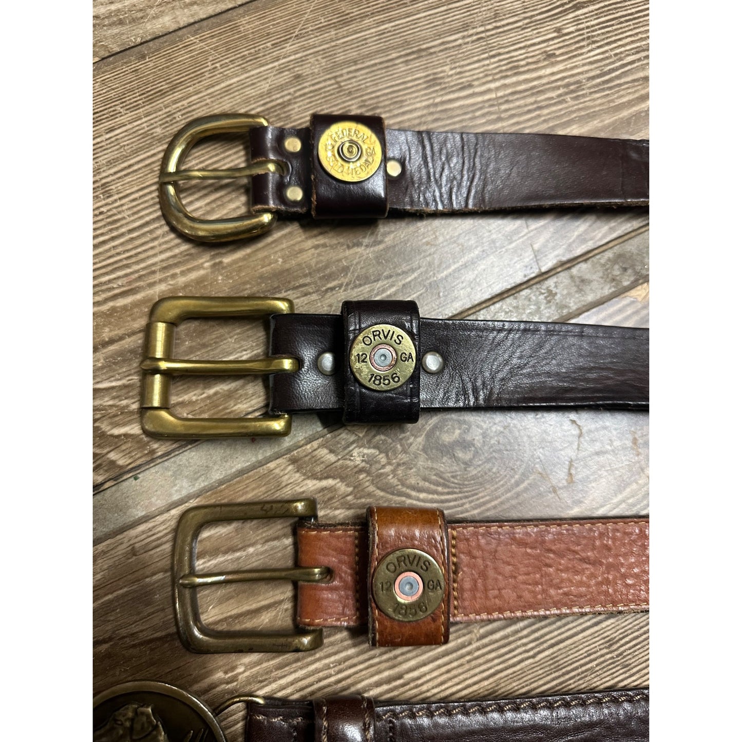 Orvis Genuine Leather Men's Belts Lot (8) Pre-Owned Size 36 Southwestern Bead++