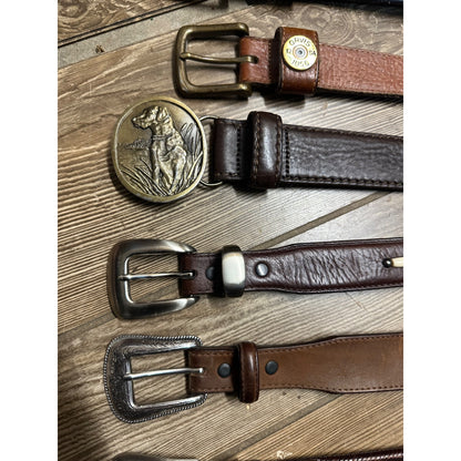 Orvis Genuine Leather Men's Belts Lot (8) Pre-Owned Size 36 Southwestern Bead++