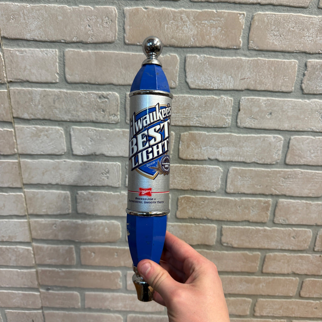 Milwaukee's Miller Best Light 12” Vintage Beer Tap Handle Knob Blue