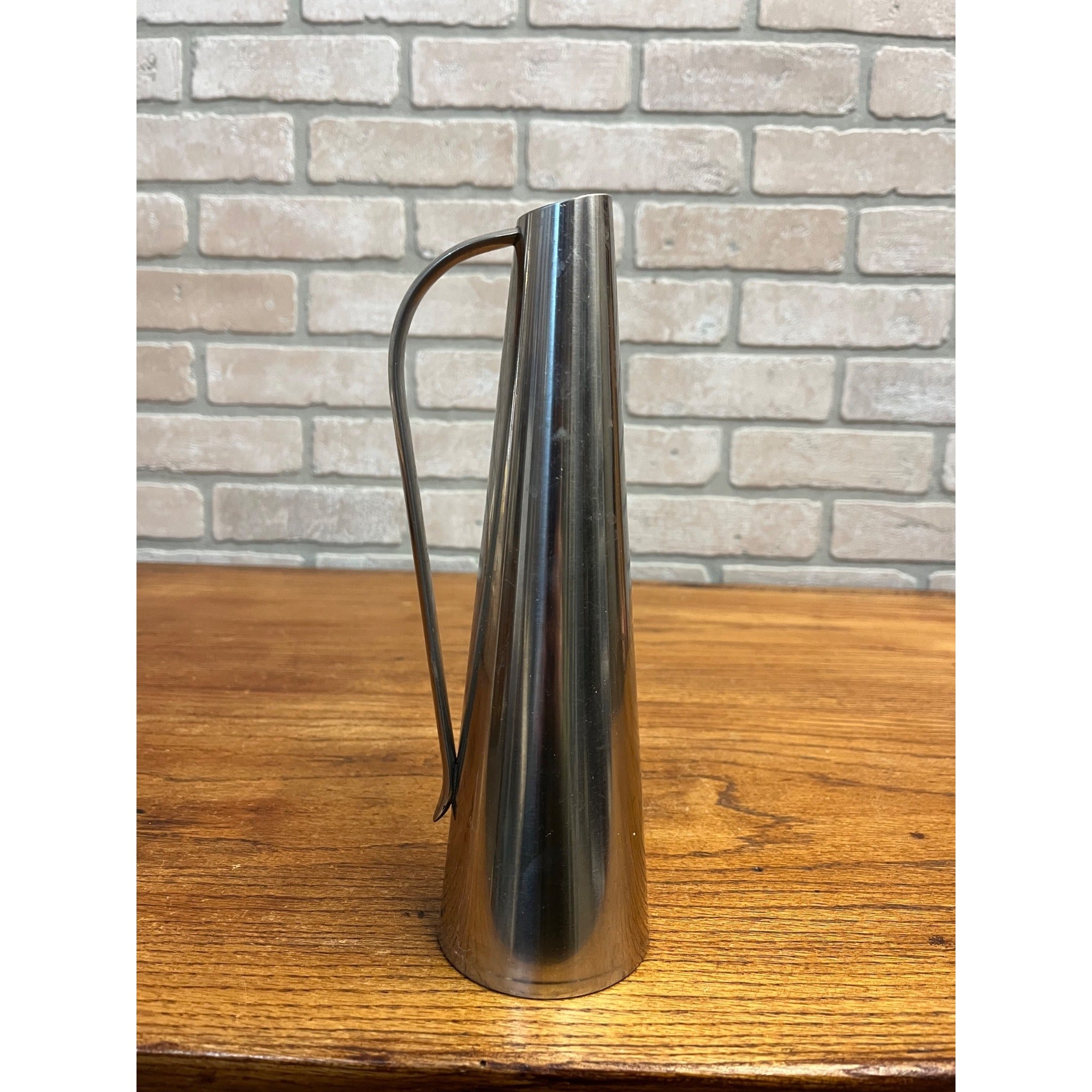 Vintage MCM Gabis Swedish Modern Stainless Cocktail Pitcher Sleek Modernist