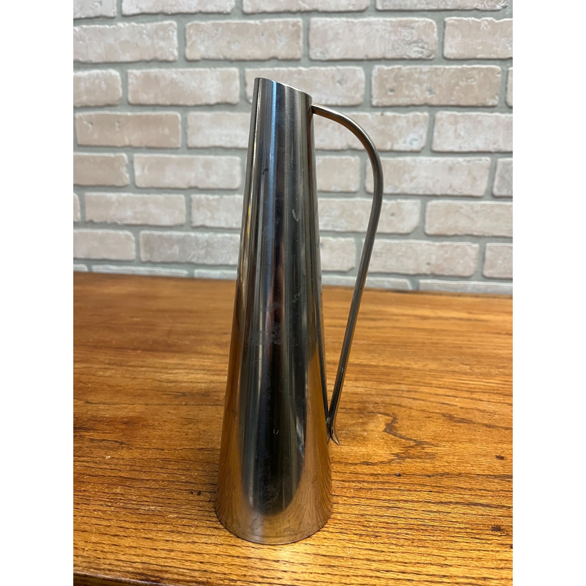 Vintage MCM Gabis Swedish Modern Stainless Cocktail Pitcher Sleek Modernist