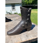 Antique Victorian Cast Iron Button Boot Shoe Forms Store Display Mannequin Lasts Pair