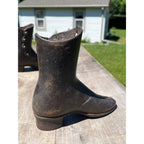 Antique Victorian Cast Iron Button Boot Shoe Forms Store Display Mannequin Lasts Pair
