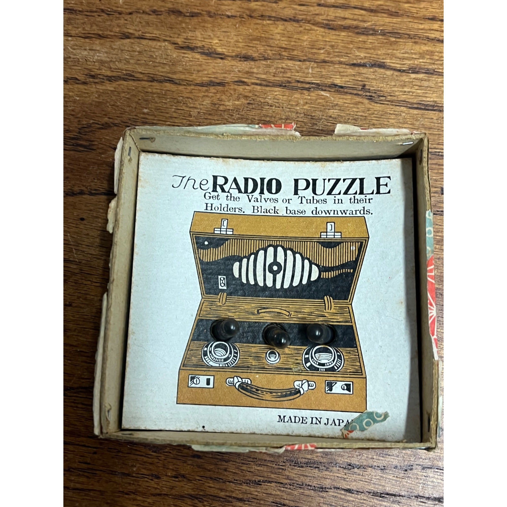Vintage 1930s Dexterity Palm Game Radio Puzzle Tubes - As-is
