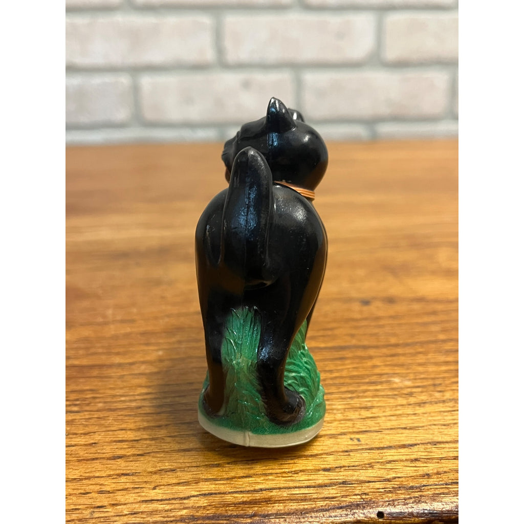 Vintage 1930s Halloween Black Cat Celluloid Rattle Toy Antique Early