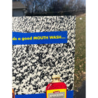 Vintage Rexall Mouth Wash Cardboard Advertising Easel Sign Drug Store Display