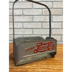 Vintage 1940's Pepsi Cola Double Dot Soda Embossed Metal 6 Bottle Carrier