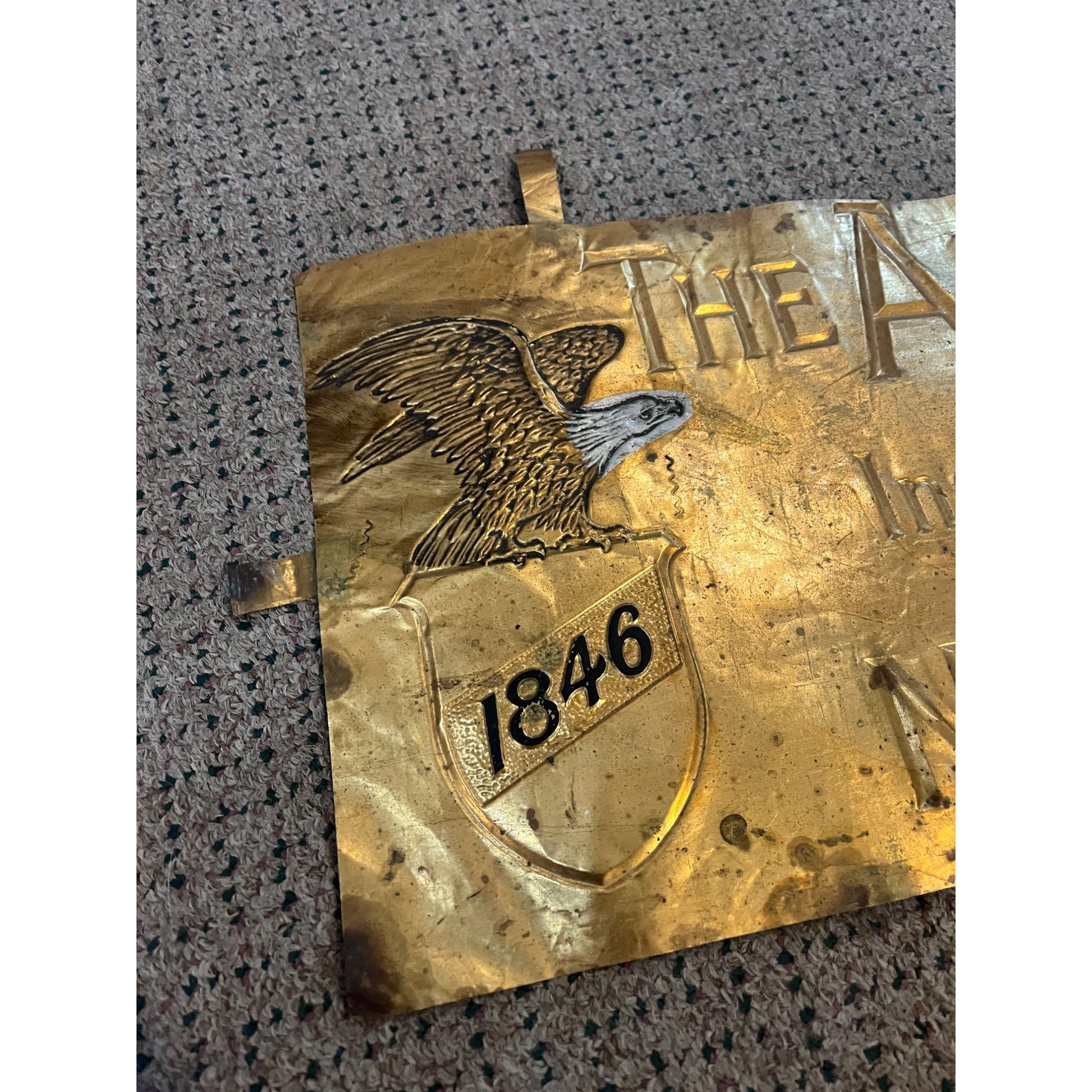 RARE Early 1900s The American Insurance Co. Advertising Sign Newark NJ Eagle