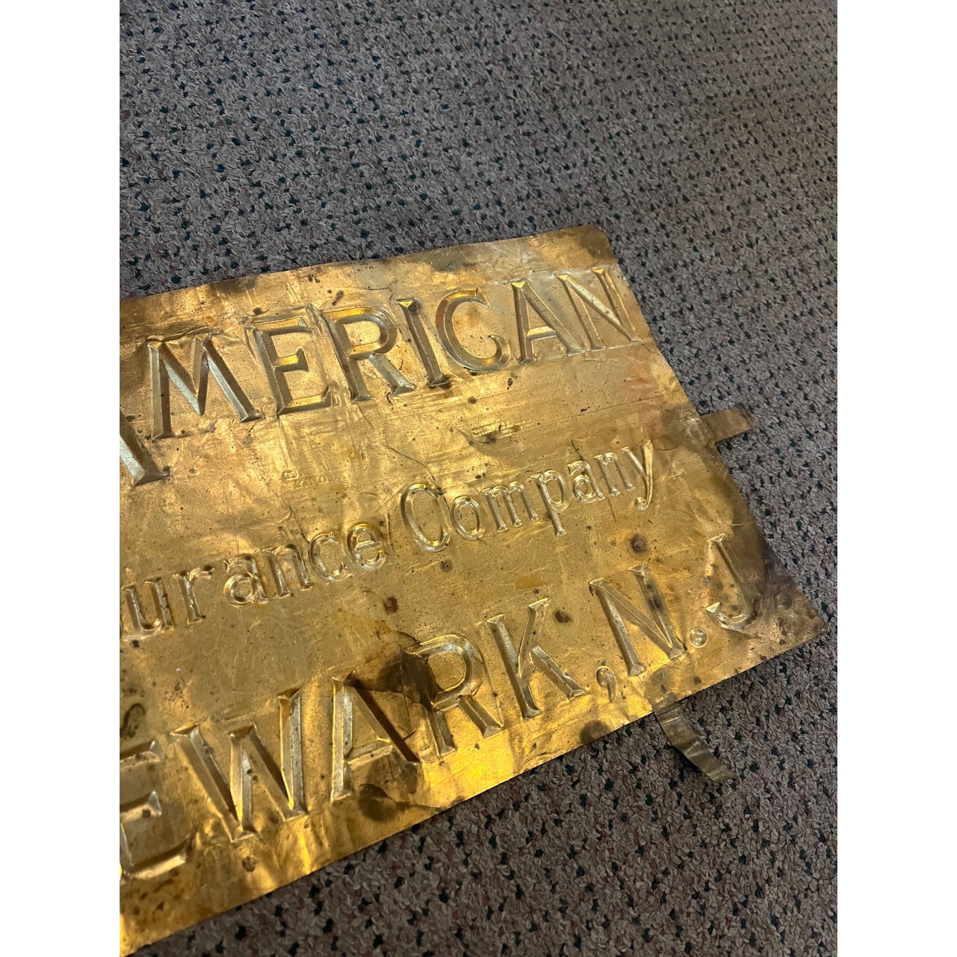 RARE Early 1900s The American Insurance Co. Advertising Sign Newark NJ Eagle