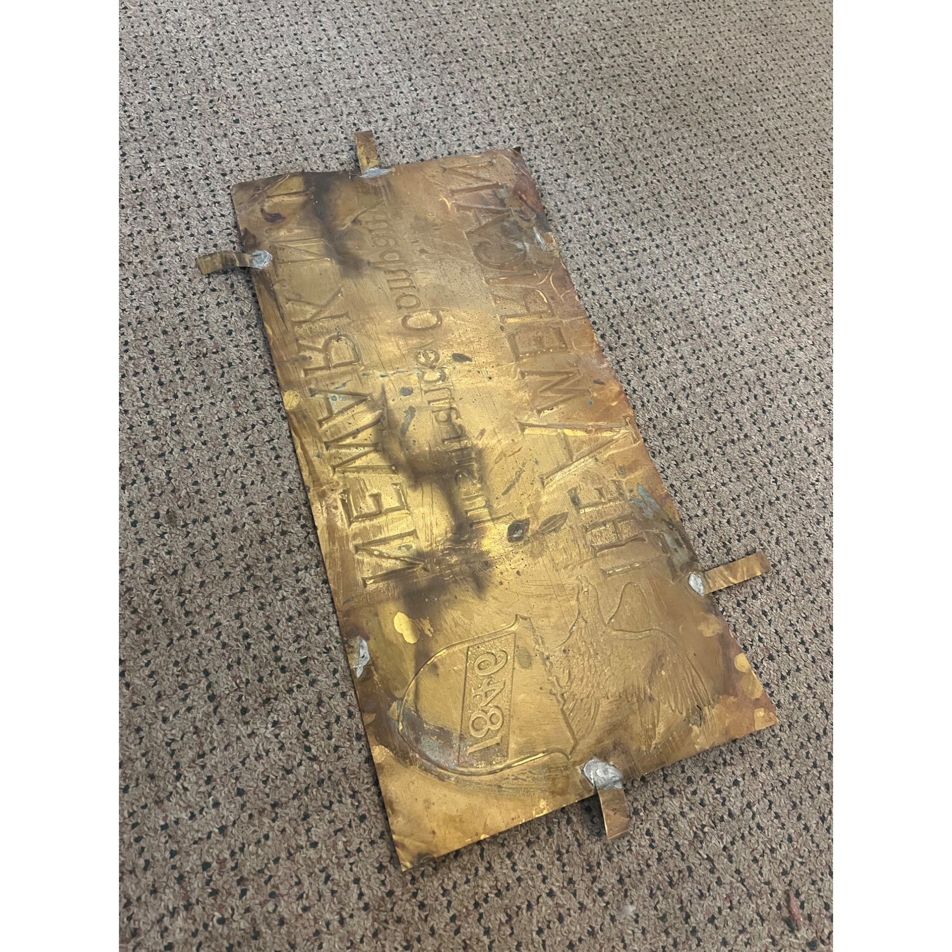 RARE Early 1900s The American Insurance Co. Advertising Sign Newark NJ Eagle
