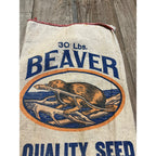 Vintage Beaver Quality Seed Sack Beaver Dam Wisconsin Mayr's Seed 30lb