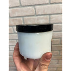 Vintage Ice Pak Co Creme Formula Cocoa Butter Milk Glass Jar W/ Partial Contents