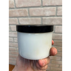 Vintage Ice Pak Co Creme Formula Cocoa Butter Milk Glass Jar W/ Partial Contents