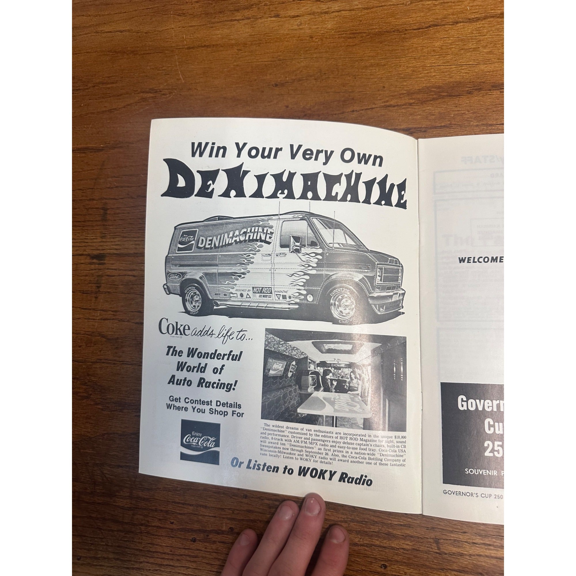 1976 Governor's Cup 250 Mile Race National Championship Souvenir Program Wisconsin