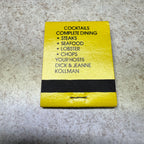 Kollman Korner Leroy Wis Supper Club Advertising Matchbook