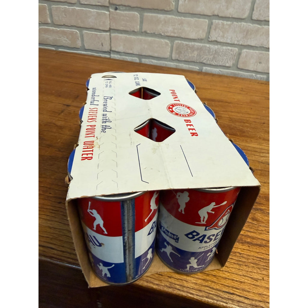 Vintage Point Beer 6-Pack Case Carrier w/ AF Basebrau Flat Cans Stevens Point WI