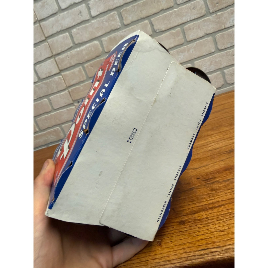 Vintage Point Beer 6-Pack Case Carrier w/ AF Basebrau Flat Cans Stevens Point WI