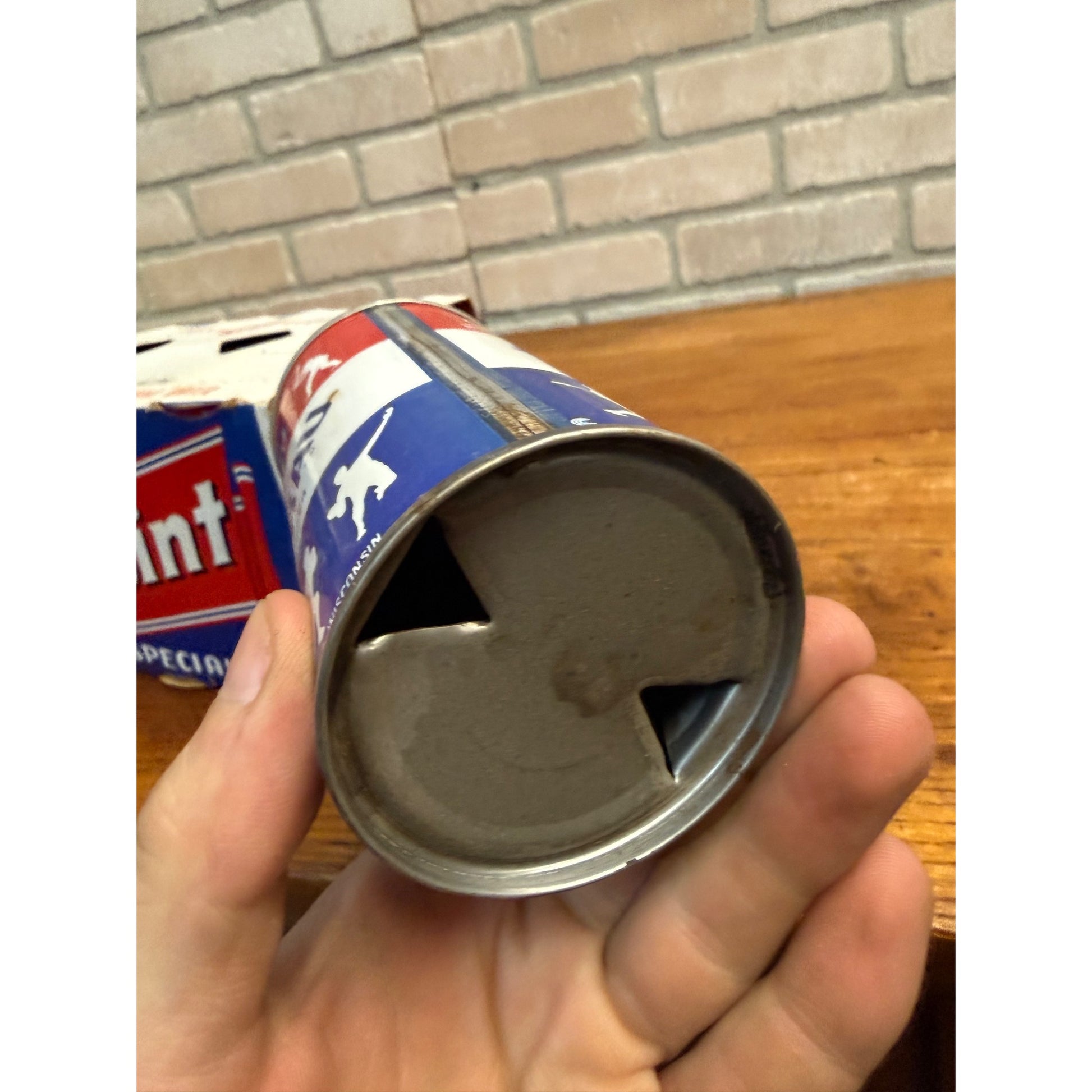 Vintage Point Beer 6-Pack Case Carrier w/ AF Basebrau Flat Cans Stevens Point WI