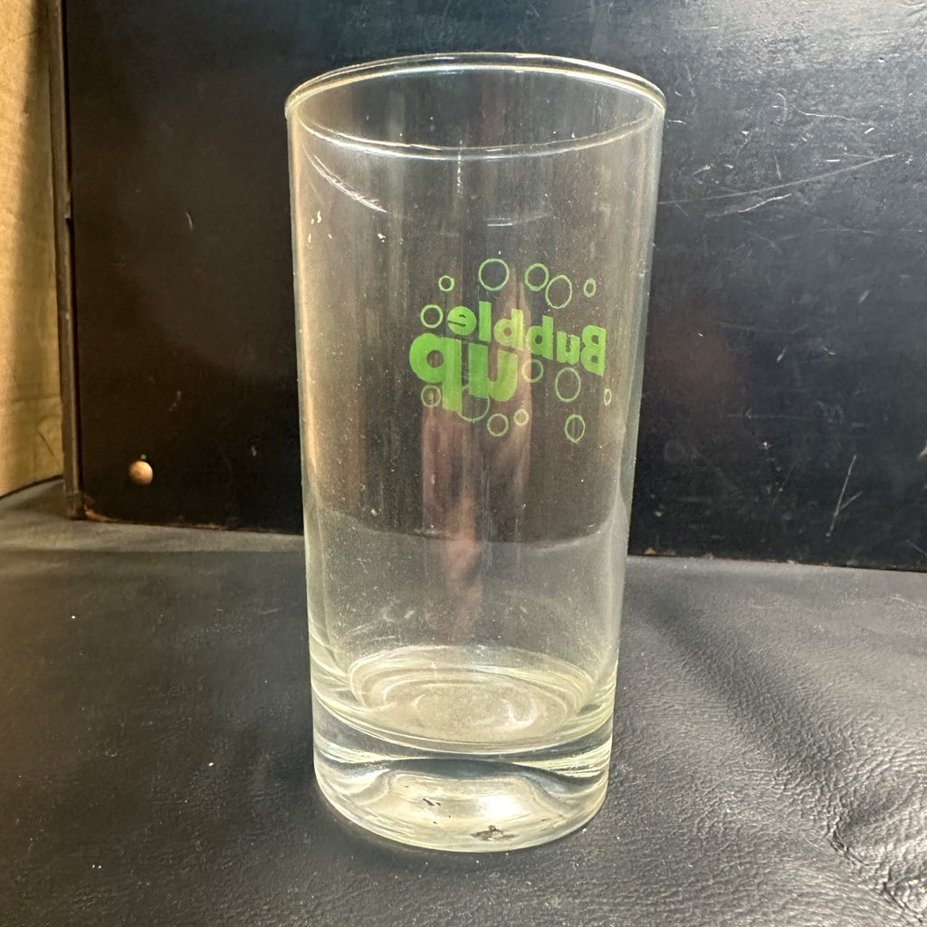 Vintage Bubble Up Soda Pop green ACL Soda Fountain Glass