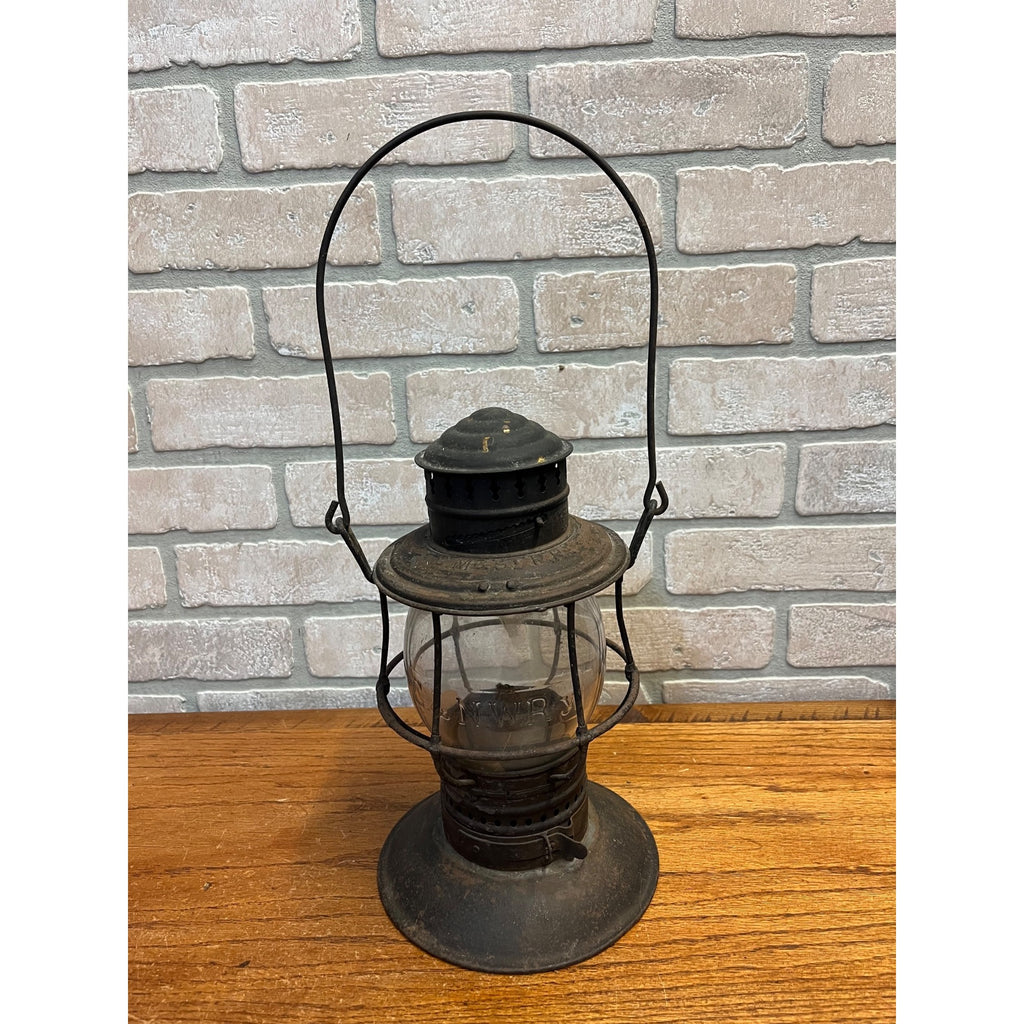 CHICAGO MILWAUKEE RAILROAD LANTERN BELL BOTTOM w/ Northwestern Globe C.M.& St. P. Ry 1895
