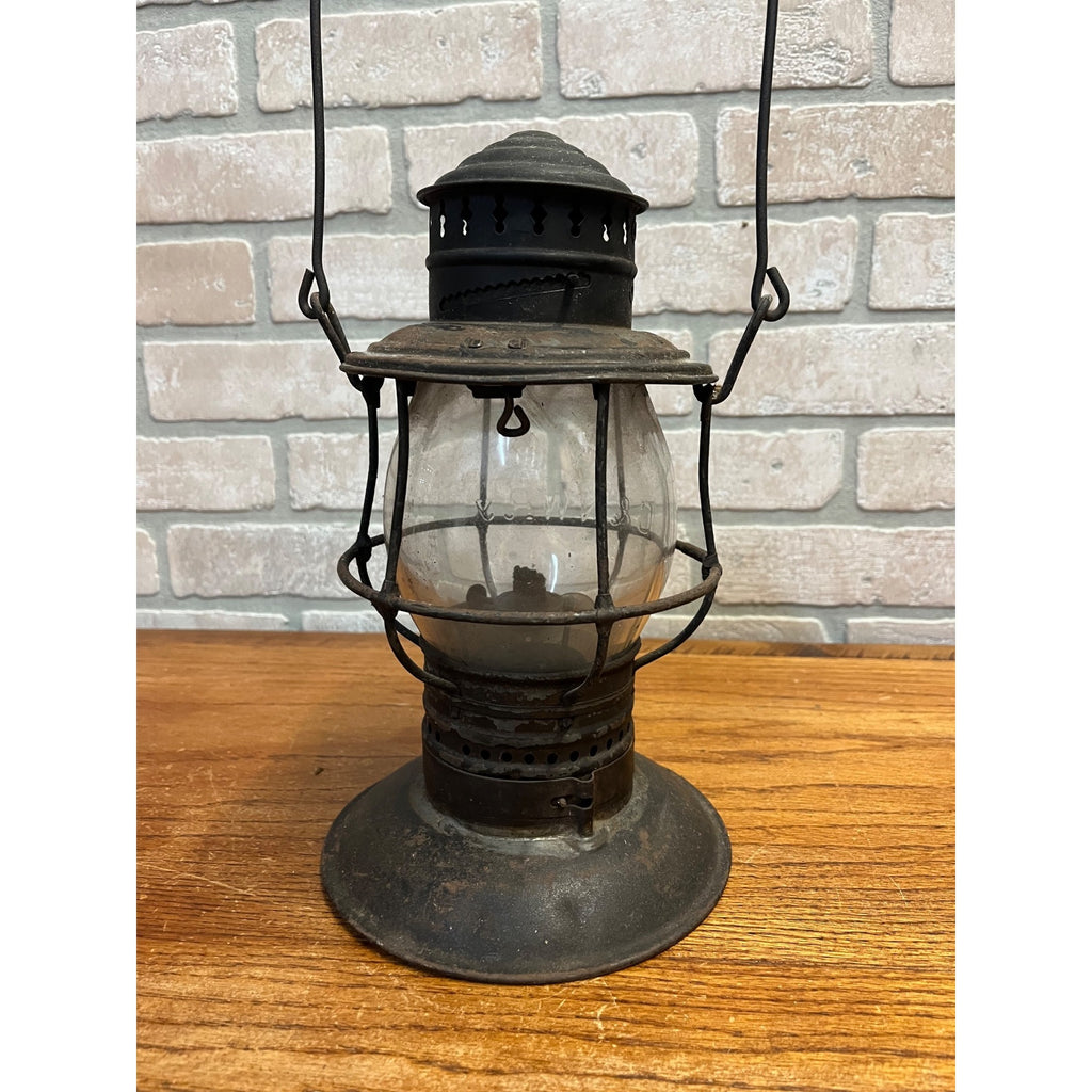 CHICAGO MILWAUKEE RAILROAD LANTERN BELL BOTTOM w/ Northwestern Globe C.M.& St. P. Ry 1895