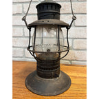 CHICAGO MILWAUKEE RAILROAD LANTERN BELL BOTTOM w/ Northwestern Globe C.M.& St. P. Ry 1895
