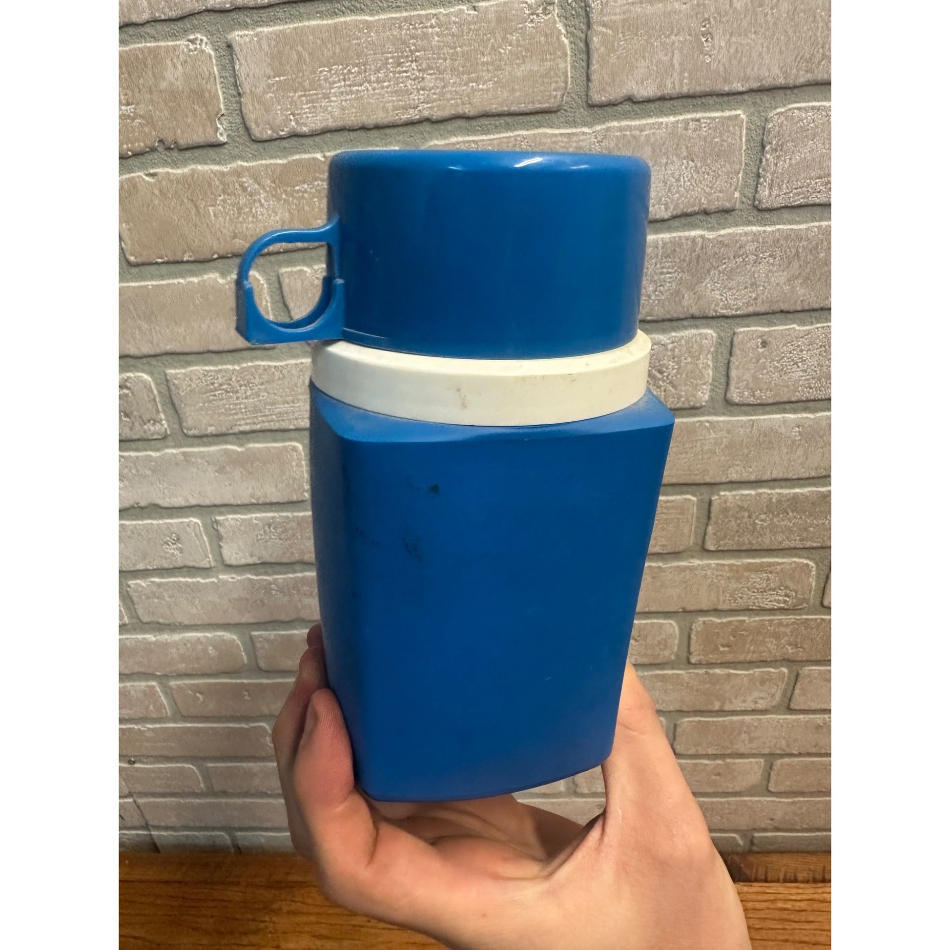 Vintage 1965 Snoopy and Woodstock Blue Lunchbox Thermos Peanuts Replacement