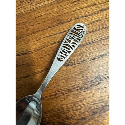 Vintage Sioux Falls Solid STERLING Silver Souvenir Spoon South Dakota