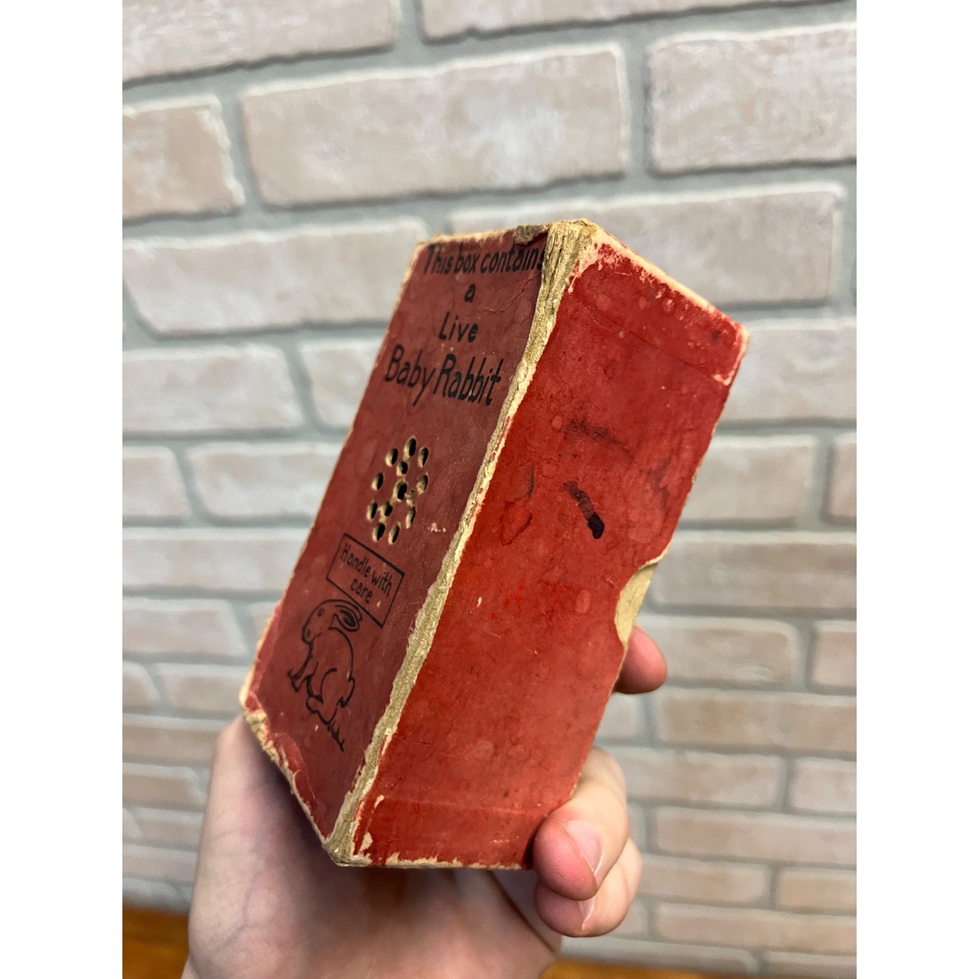 Vintage 1939 Adams Co Live Baby Rabbit Easter Bunny Joke Gag Gift Novelty Box