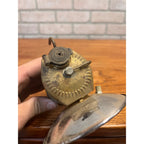 Vintage Justrite Miners Work Hat Helmet Carbide Lamp Lantern Light Brass USA