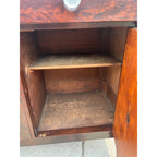 Antique 1800s Empire Flame Mahogany Buffet Kitchen Sideboard w/ Carved Claw Feet