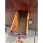 Antique 1800s Empire Flame Mahogany Buffet Kitchen Sideboard w/ Carved Claw Feet
