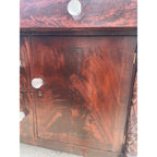 Antique 1800s Empire Flame Mahogany Buffet Kitchen Sideboard w/ Carved Claw Feet