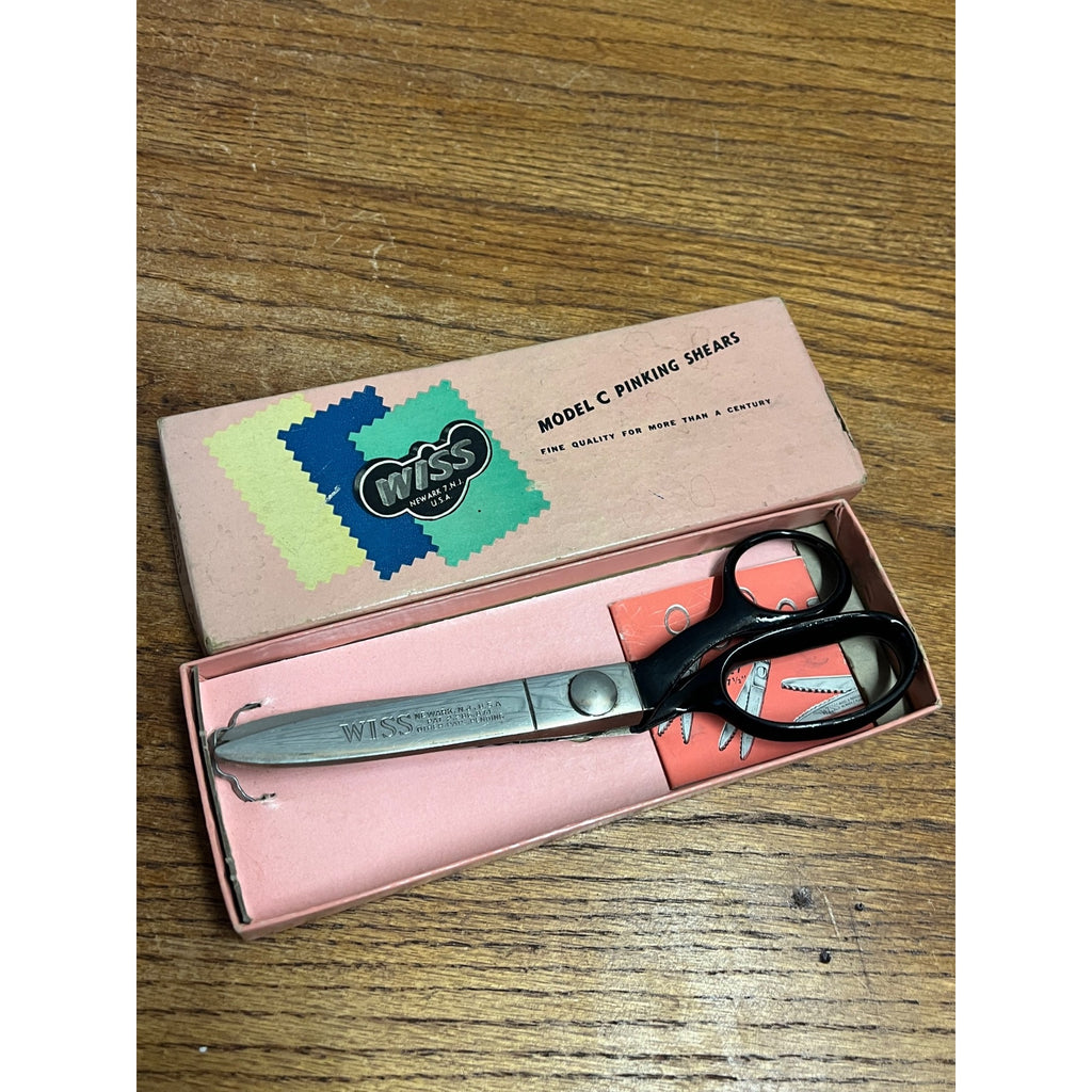 Vintage Wiss Model C Pinking Shears In Original Box