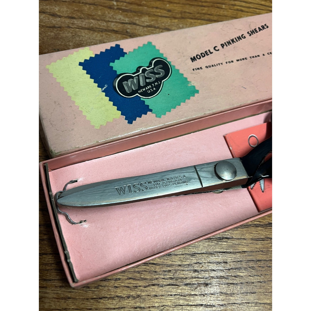 Vintage Wiss Model C Pinking Shears In Original Box